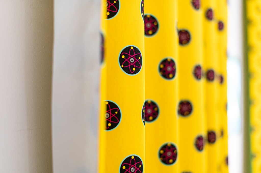 time to say goodbye (2021) digitally printed curtains